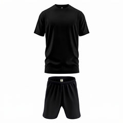Mens Gym Set T-Shirt & Shorts - Black TORO ACTIVA