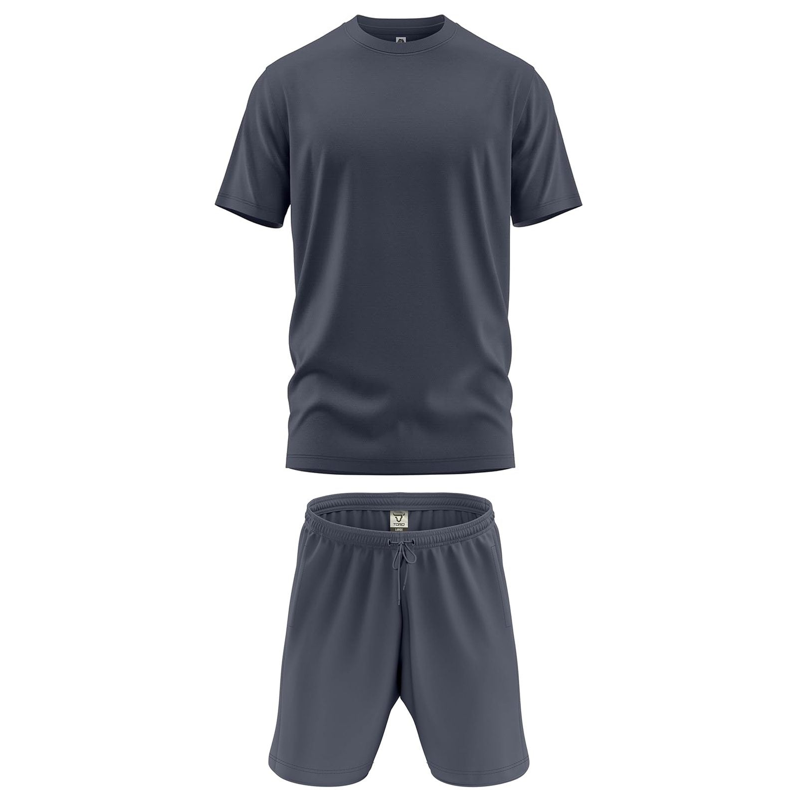 Mens Gym Set T-Shirt & Shorts - Grey TORO ACTIVA
