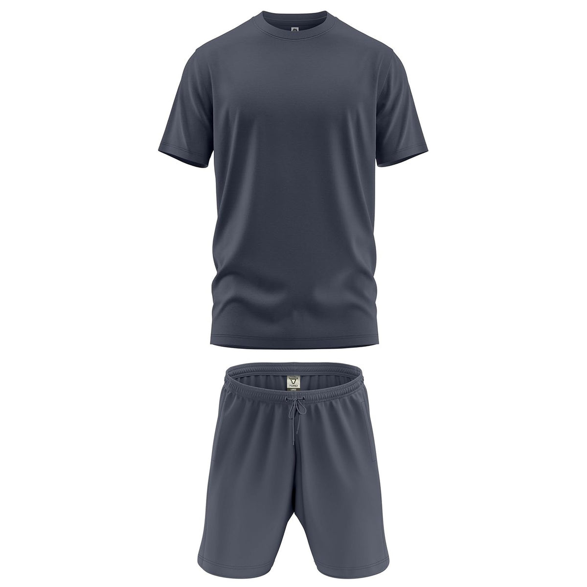 Mens Gym Set T-Shirt & Shorts - Grey TORO ACTIVA