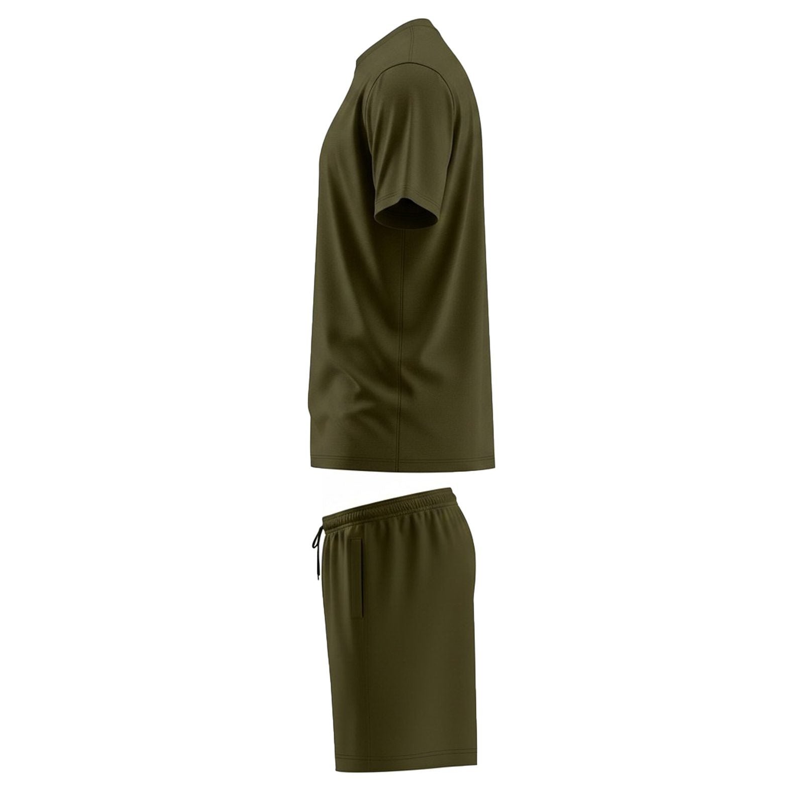 Mens Gym Set T-Shirt & Shorts - Olive TORO ACTIVA