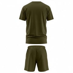 Mens Gym Set T-Shirt & Shorts - Olive TORO ACTIVA