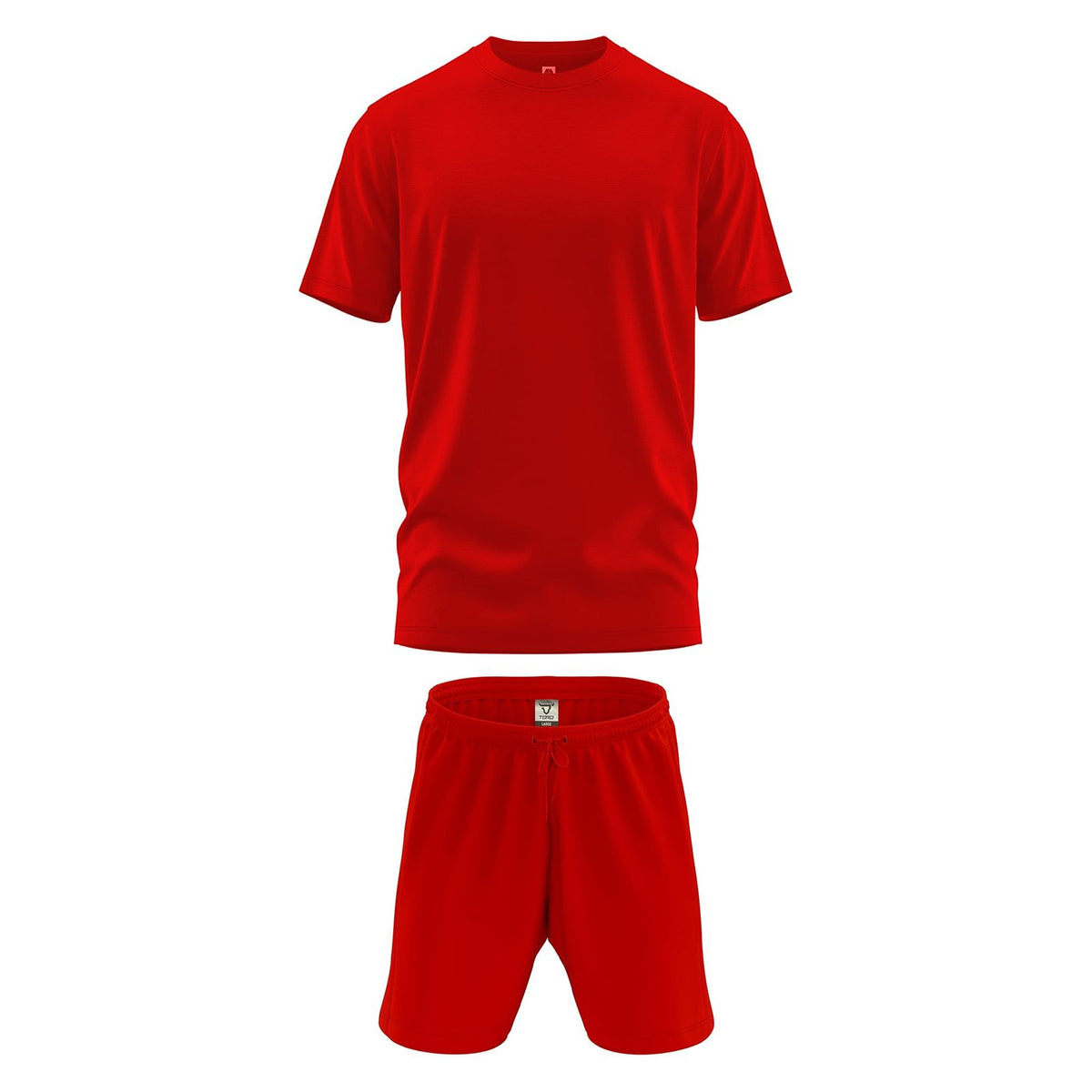 Mens Gym Set T-Shirt & Shorts - Red TORO ACTIVA