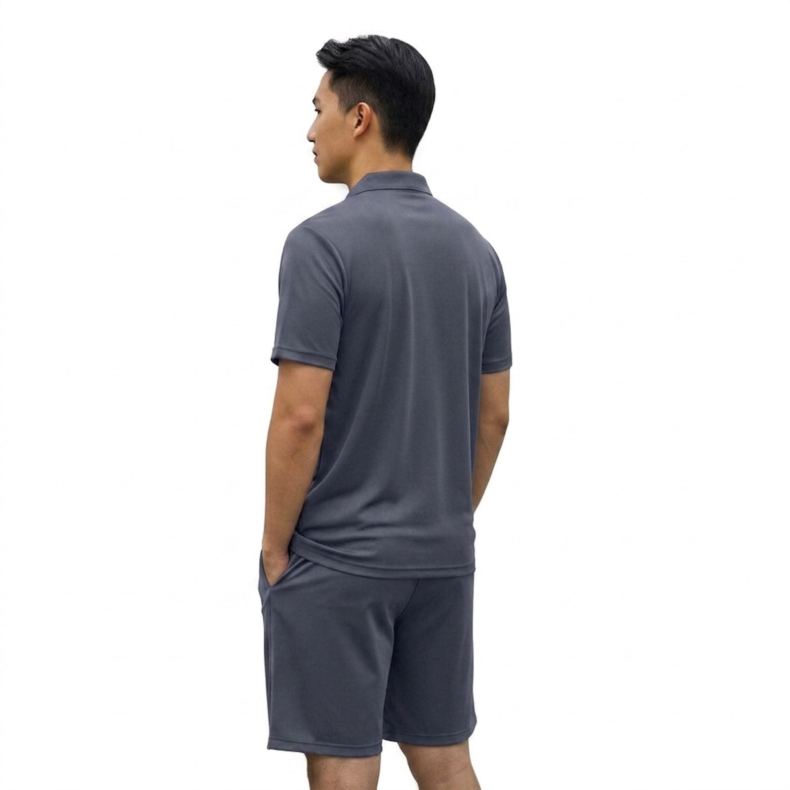 Mens Performance Polo & Shorts Set - Grey TORO ACTIVA