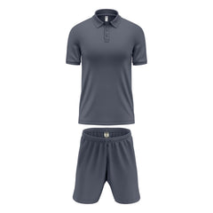 Mens Performance Polo & Shorts Set - Grey TORO ACTIVA