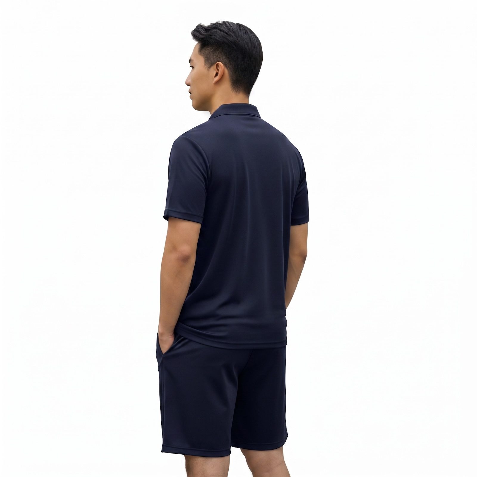 Mens Performance Polo & Shorts Set - Navy TORO ACTIVA