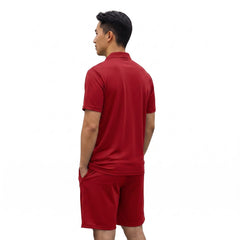 Mens Performance Polo & Shorts Set - Red TORO ACTIVA