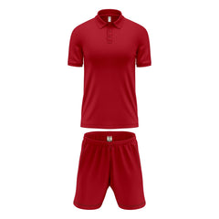 Mens Performance Polo & Shorts Set - Red TORO ACTIVA
