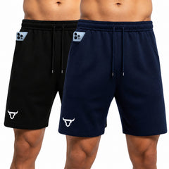 Toro Activa - Men's Running Shorts Pack of 2 - Black & Navy TORO ACTIVA