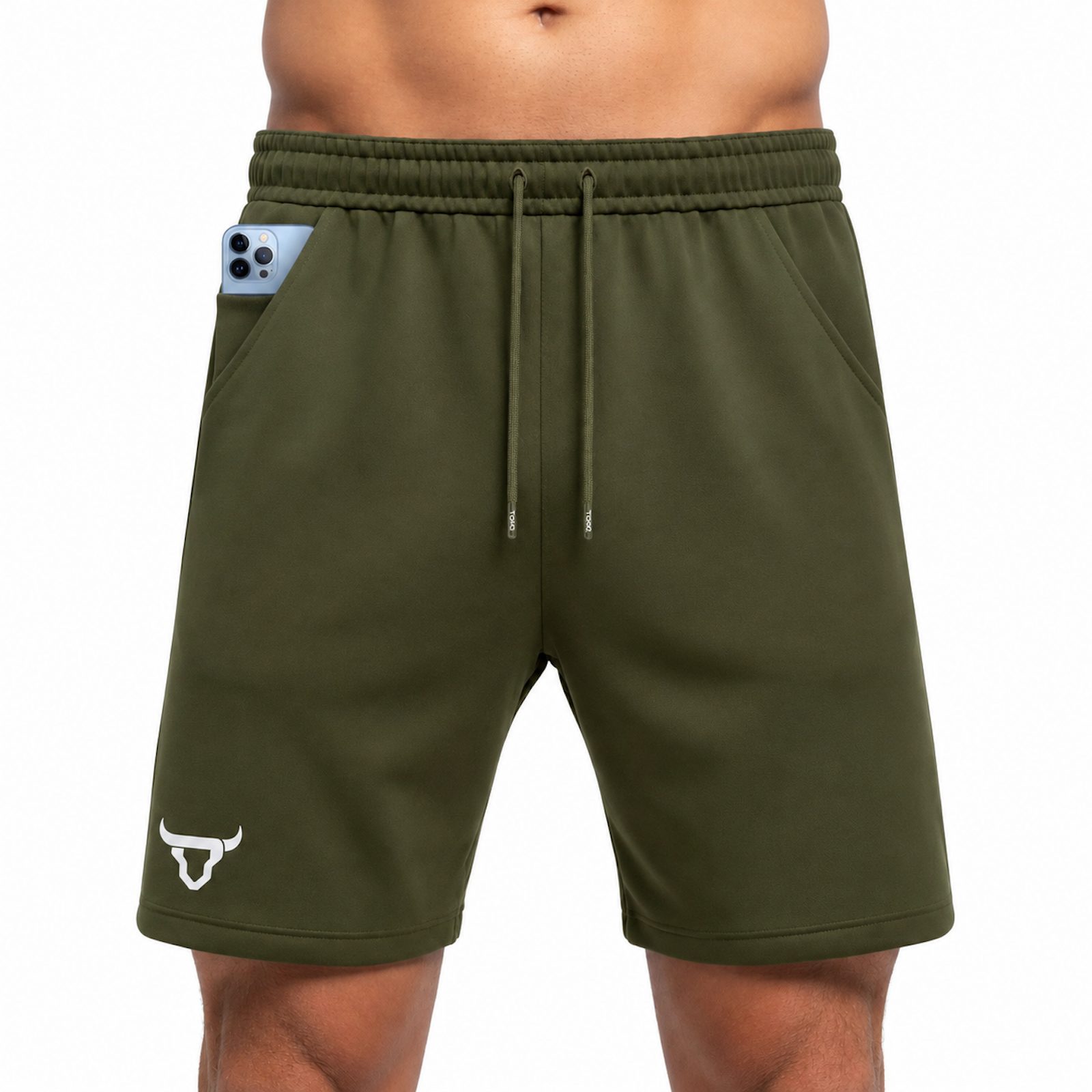 Toro Activa - Men's Running Shorts Pack of 2 - Black & Olive TORO ACTIVA
