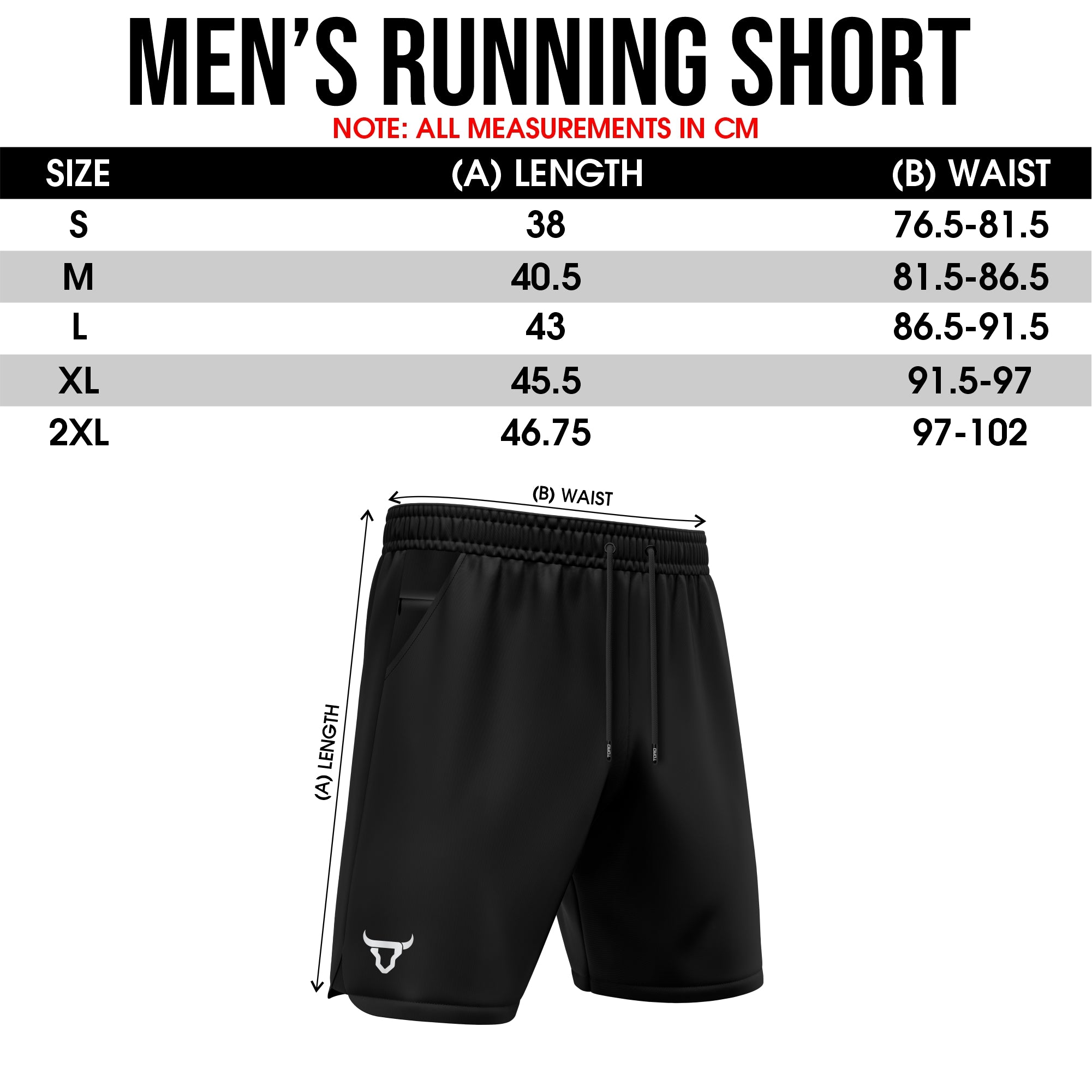 Toro Activa - Men's Running Shorts Pack of 2 Black Grey TORO ACTIVA