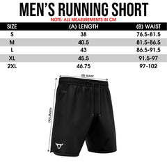 Toro Activa - Men's Running Shorts Pack of 2 Black Grey TORO ACTIVA