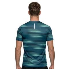 Men's Gym Sports T-Shirt Short Sleeve Athletic Running Activewear Top - Light Blue