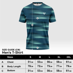 Men's Gym Sports T-Shirt Short Sleeve Athletic Running Activewear Top - Light Blue